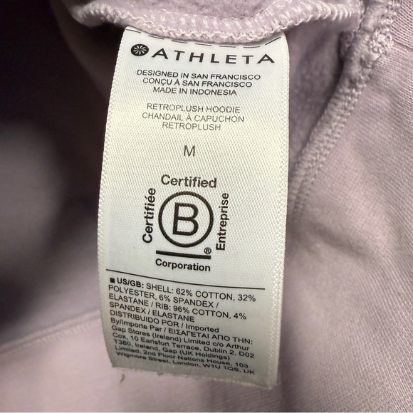 Athleta Retroplush athletic Hoodie Sweatshirt in Shasta Purple - Picture 3 of 8